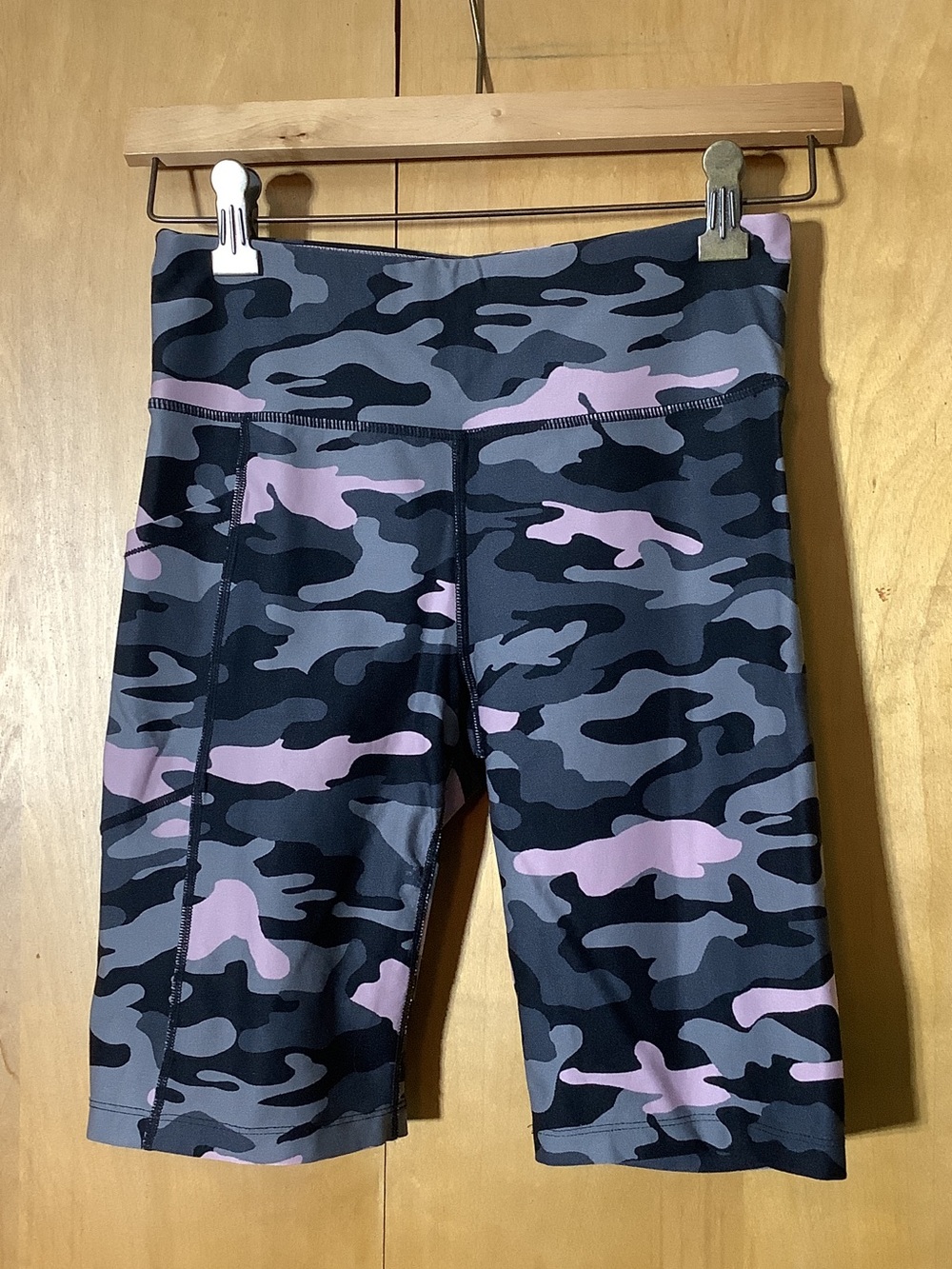 Calvin Klein gray camo bike shorts, size small